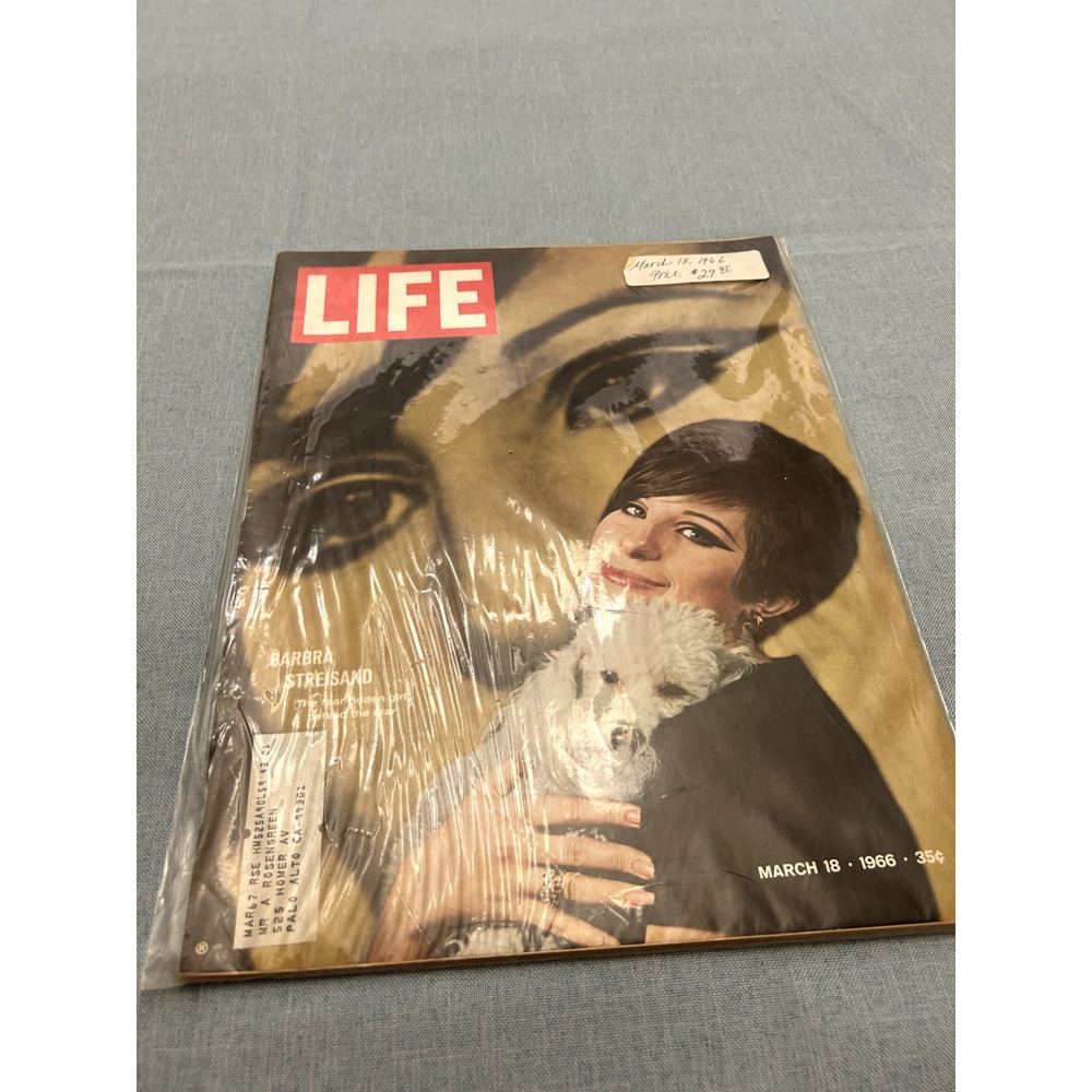 Life Magazine Barbra Streisand Fear Ridden Girl Behind The Star March 18 1966